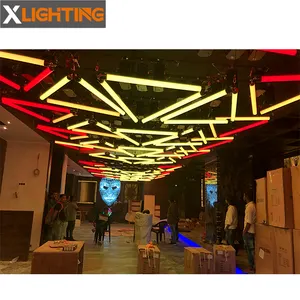 Потолочное декоративное освещение, система двигателя dmx RGB 3D, кинетическая светодиодная треугольная Пиксельная трубка