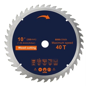 Disco de sierra circular LIVTER 255x40T de acero al manganeso 65 para cortar madera, soldado por láser, prensado en caliente, OEM - Product Image 1