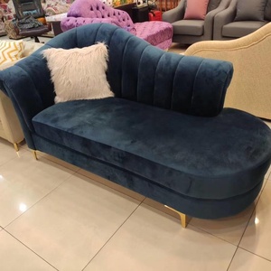 Sofá de lujo personalizado, sillón con patas de metal único cubierto de lino con sofá emperatriz de estilo escandinavo - Product Image 2
