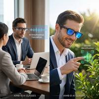 Lunettes intelligentes de mode avec IA, caméra 200W, verres autochromiques, transmission Wi-Fi, chat vidéo, casque intelligent portable et fonction de traduction