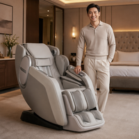 Sillón de Masaje de Gravedad Cero ZhouQi, Shiatsu 3D, Reclinable con Bolsas de Aire para Todo el Cuerpo, Rodillo para Pantorrillas, Calor para Pies, para el Hogar y Centros de Bienestar