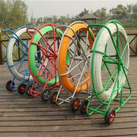 Poussoir de câble en fibre de verre de 11 mm 250 m, poussoir de conduit électrique, serpent de conduit, poussoir-tireur, FRP, tige de conduit