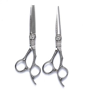 Hairdressing Scissors Set 6 Inch Stainless Steel Flat Shears Thinning Shears For Salon Hair Styling - Product Image 1