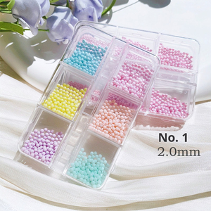 Nuevas Bolas de Acero Plástico de Colores para Decoración de <span class=keywords><strong>Uñas</strong></span> 3D, Tamaños Mixtos, Color Caramelo, Caja Larga de 6 Compartimentos, Venta al por Mayor - Product Image 4