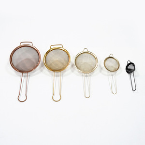 Ensemble de passoires en maille métallique Esle, 5 tailles, tamis de cuisine électro-plaqués pour la cuisson, la pâtisserie et le filtrage - Product Image 1