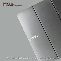 Modules d'alimentation à découpage MGA 10A pour éclairage domestique et hôtelier, interrupteur 3 gangs 1 voie avec panneau UK et indicateur lumineux de nuit