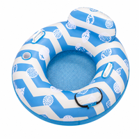 Bouée de piscine gonflable en polyester recouverte de tissu, avec fond en maille épaissie, chaise longue flottante, jouet aquatique, radeau de piscine