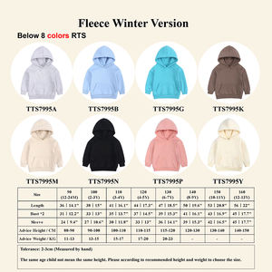 Felpa Personalizzata con Cappuccio in Pile di Cotone per Bambini Abbigliamento Invernale per Ragazzi e Ragazze Pullover Tinta Unita da Donna - Product Image 3