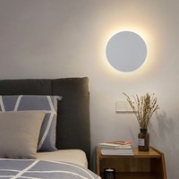 Lampe murale LED ronde, pour chambre à coucher, chevet, fond de salon simple et moderne, couloir nordique, style personnalisé doré