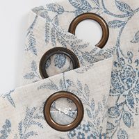 XinLan Drapé Rideaux Ready Made Chambre Imprimé Floral Couleur Naturelle Lin Léger Sheer Rideau pour la Maison