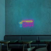 Bar Neon Sign Dimmable LED Bar Light pour la décoration murale USB Powered Décoration esthétique pour la maison Bar, Bistro Party Club