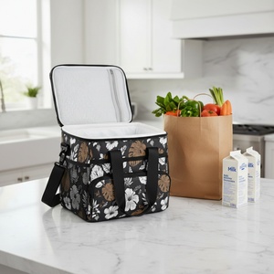Low Moq Custom Design Leakproof Insulated Large Lunch Bag Beach Cooler Tote Floral Picnic Cooler Bag with Adjustable Straps - Product Image 2