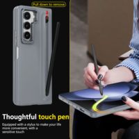 Coque de luxe mate en PC rigide avec protection métallique pour appareil photo et support pliable pour Samsung Galaxy Z Fold 5 6 4 3