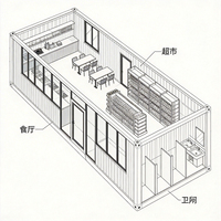 Casa Portátil Desmontable y Equipada, Lista para Usar, de 20 pies, con Diseño CAD Gratuito y Renderización 2D y 3D para Proyectos de Personalización