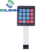 Clavier matriciel rétroéclairé 4x4 OEM à bas prix, interrupteur à membrane, bouton en caoutchouc pour applications électroménagères