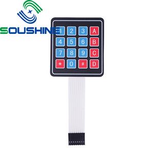 OEM 저렴한 가격 <span class=keywords><strong>4x4</strong></span> 백라이트 키패드 매트릭스 7x7 LED 멤브레인 스위치 고무 버튼 소재 모델 NH-A02 가전 제품 - Product Image 3