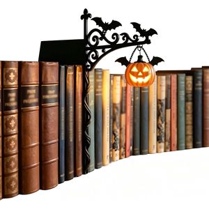 Linterna de estantería de Halloween, mini luz nocturna LED con forma de calabaza para decoración de biblioteca, 9.234D x 2.134W x 10.34H - Product Image 1