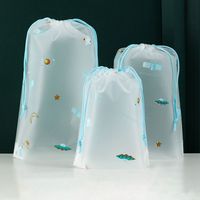 Sac en plastique personnalisé avec logo imprimé, transparent givré, imperméable, grand ou petit, pour bijoux, maquillage, linge, vêtements, chaussures, cadeaux