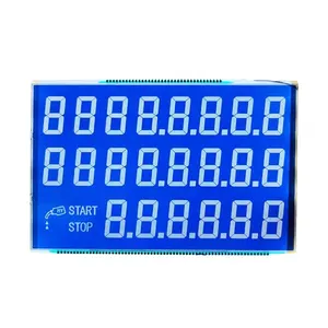 Custom lcd 22 digit HTN Negative Blue monochrome lcd fuel dispenser lcd display