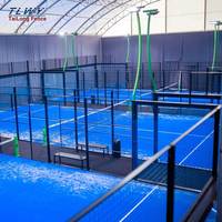 Terrain de padel instantané à bas prix, installation facile, terrain de padel intérieur mobile pour projet de stade, structure en acier haute résistance