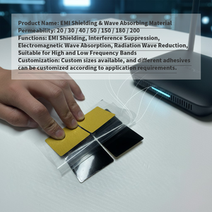 Autocollant antimagnétique en ferrite pour blocage des micro-ondes, blindage électromagnétique pour boîtier métallique portable, anti-interférence - Product Image 2