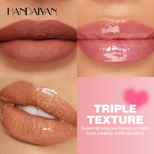 <span class=keywords><strong>Set</strong></span> de Labiales Líquidos Mate HANDAIYAN, Kit de Brillo Labial Impermeable, No se Corre, Larga Duración - Product Image 3