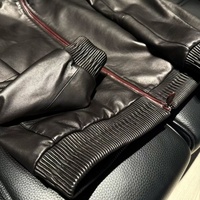 Blouson en cuir pour homme, col montant, fermeture éclair, en cuir de mouton, court, style bomber, veste d'automne et d'hiver