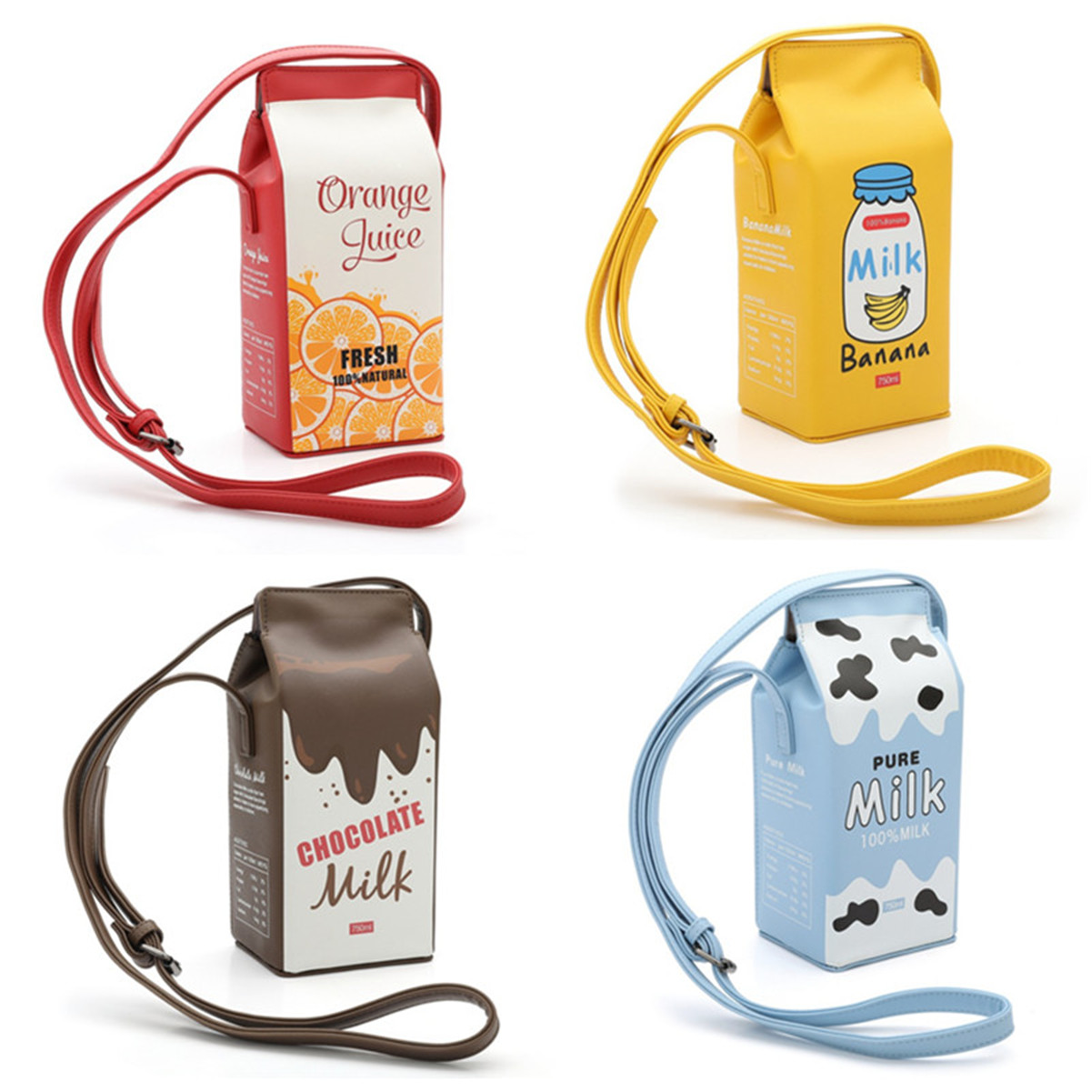 小物 milkpocket Creative Trendy Kawaii Harajuku Milk Juice Box Cartoon Purse