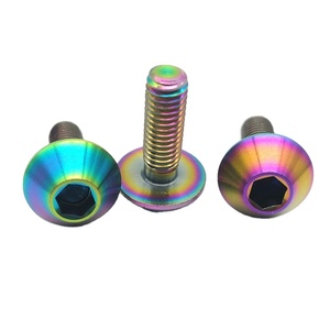 <span class=keywords><strong>Tornillo</strong></span> de cabeza de paraguas de titanio M6 <span class=keywords><strong>M8</strong></span> de grado 5 para placa de freno de disco de motocicleta pulido con estilo de tapa DIN estándar 25mm de longitud - Product Image 1