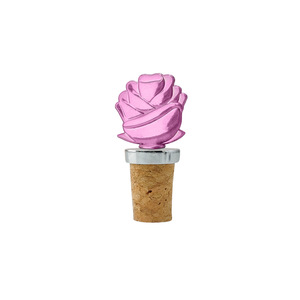 Pink Rose Cork <b>Stoppers</b> Wooden <b>Wine</b> Bottle Seals For Valentine's Day - Product Image 2