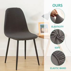 Irini Custom <span class=keywords><strong>ajustable</strong></span> 100% poliéster + Spandex elástico Universal <span class=keywords><strong>funda</strong></span> para <span class=keywords><strong>silla</strong></span> para comedor estiramiento <span class=keywords><strong>de</strong></span> <span class=keywords><strong>silla</strong></span> - Product Image 3