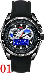 TVG 468IP moda orologio al quarzo da uomo vendita calda cinturino in Silicone con Display a doppio Display <span class=keywords><strong>per</strong></span> settimana Set orologio da viaggio - Product Image 4