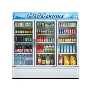 Congelador expositor comercial con puerta de cristal para bebidas y carne, equipo de refrigeración - Product Image 2