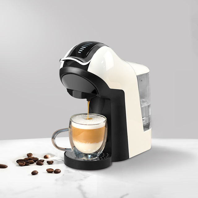 3 in 1 Hot and Cold Automatic Capsule Coffee Maker for DG NES Coffee Pods and Ground Coffee Programmable Function for Hotels