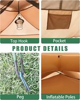 Carpa Inflable para Acampar Juliful Unic, para 4 Personas, 1500 mm, Impermeable, 3 Estaciones, Fácil de Instalar, para Campamentos Familiares, Senderismo y Viajes al Aire Libre