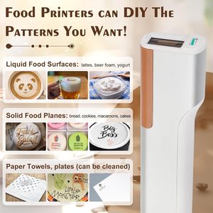 WISEPRINT DIY Handheld Battery Powered 600dpi Fast Dry Ink Food <strong>Printer</strong> Coffee Printing Machine Yogurt <strong>Cake</strong> Inkjet <strong>Printer</strong> - Product Image 2