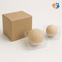 Boules en bois de hêtre de 15 cm, sphères non finies pour artisanat, 2 pièces, pour la peinture des enfants, bricolage, OEM personnalisé