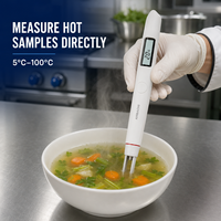 ANBACHI HI-SALT 500 / 1000 Medidor de Salinidad Digital de Alta Temperatura Recargable por USB-C para Pruebas de Alimentos