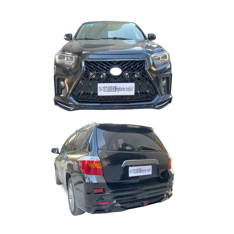 Kit carrozzeria auto LX lifting paraurti anteriore posteriore auto adatto per TOYOTA highlander 2012-2015
