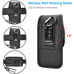 Étui universel en cuir de nylon avec pochette à clip pour carte d'identité pour iPhone pour <span class=keywords><strong>Samsung</strong></span> VIVO - Product Image 5