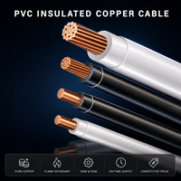 Cable Eléctrico Marino de Alta Tensión THHN THWN, Conductor de Cobre, Aislamiento de PE, Revestimiento de PVC, Calibres 8, 10, 12, 14 AWG