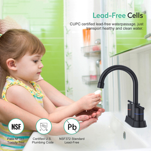 Grifo de Lavabo de Doble Manija de 4 Pulgadas, Color Negro, para Baño, Precio de Fábrica al por Mayor - Product Image 2