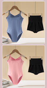 Nouvelles filles été sans manches sangle <span class=keywords><strong>justaucorps</strong></span> body <span class=keywords><strong>danse</strong></span> examen scène Performance porter confortable Ballet <span class=keywords><strong>danse</strong></span> pratique vêtements - Product Image 2