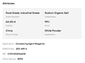 Sal de tetrasodio EDTA de alta pureza (99%) para la industria de detergentes y tratamiento de agua - Product Image 6