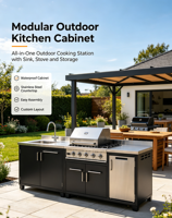 Cuisine extérieure modulaire entièrement équipée, compacte, durable et personnalisable pour les lieux commerciaux