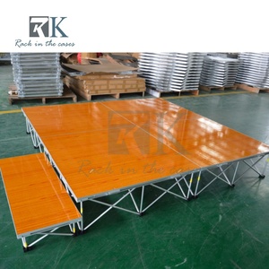 Customized Portable Folding <b>Stage</b> <b>Platform</b> Black Aluminum Alloy Outdoor Event Wedding <b>Stage</b> - Product Image 3