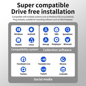 Tarjeta de Captura Xput 4K60Hz USB 3.0 con Carcasa Metálica para Audio de Bucle/Entrada de Micrófono, 8GB ROM, Plug and Play para PC/Mac, Compatible con <span class=keywords><strong>OBS</strong></span> Studio - Product Image 6