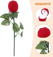Boîte à bague de fiançailles en velours rouge, romantique, pour mariage, anniversaire, Saint-Valentin, écologique
