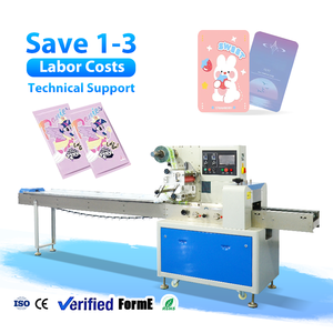<b>Simple</b> Operation Card Flowpack Packing Machine Adhesive Tape Wrapping Machines - Product Image 1