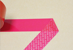 光滑的蓝色篡改明显的开放空隙安全胶带，印有独特的数字和标志 - Product Image 6